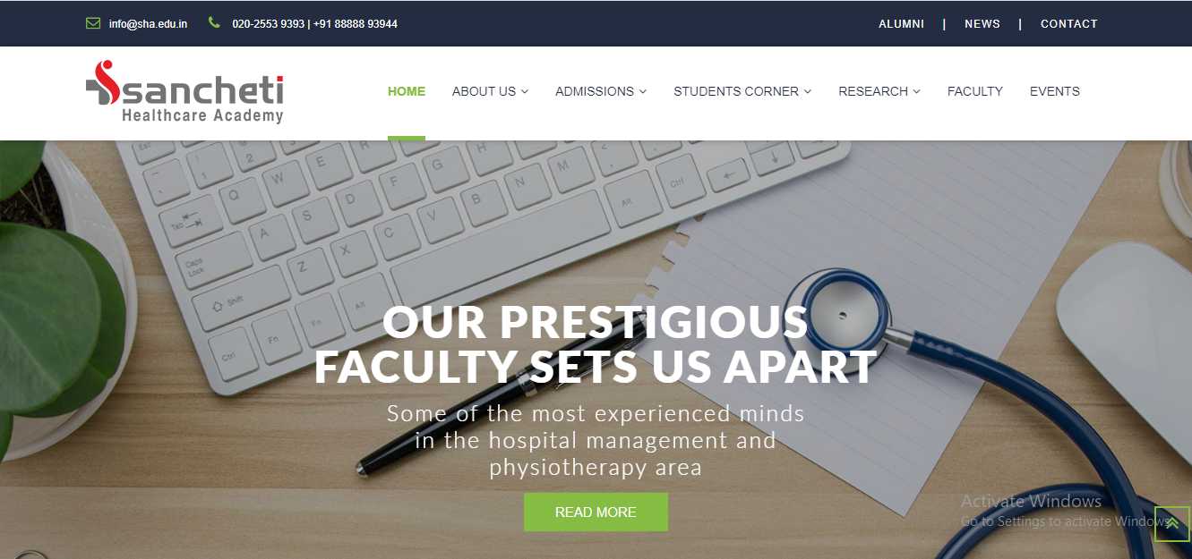 healthcare training institute website design company dubai